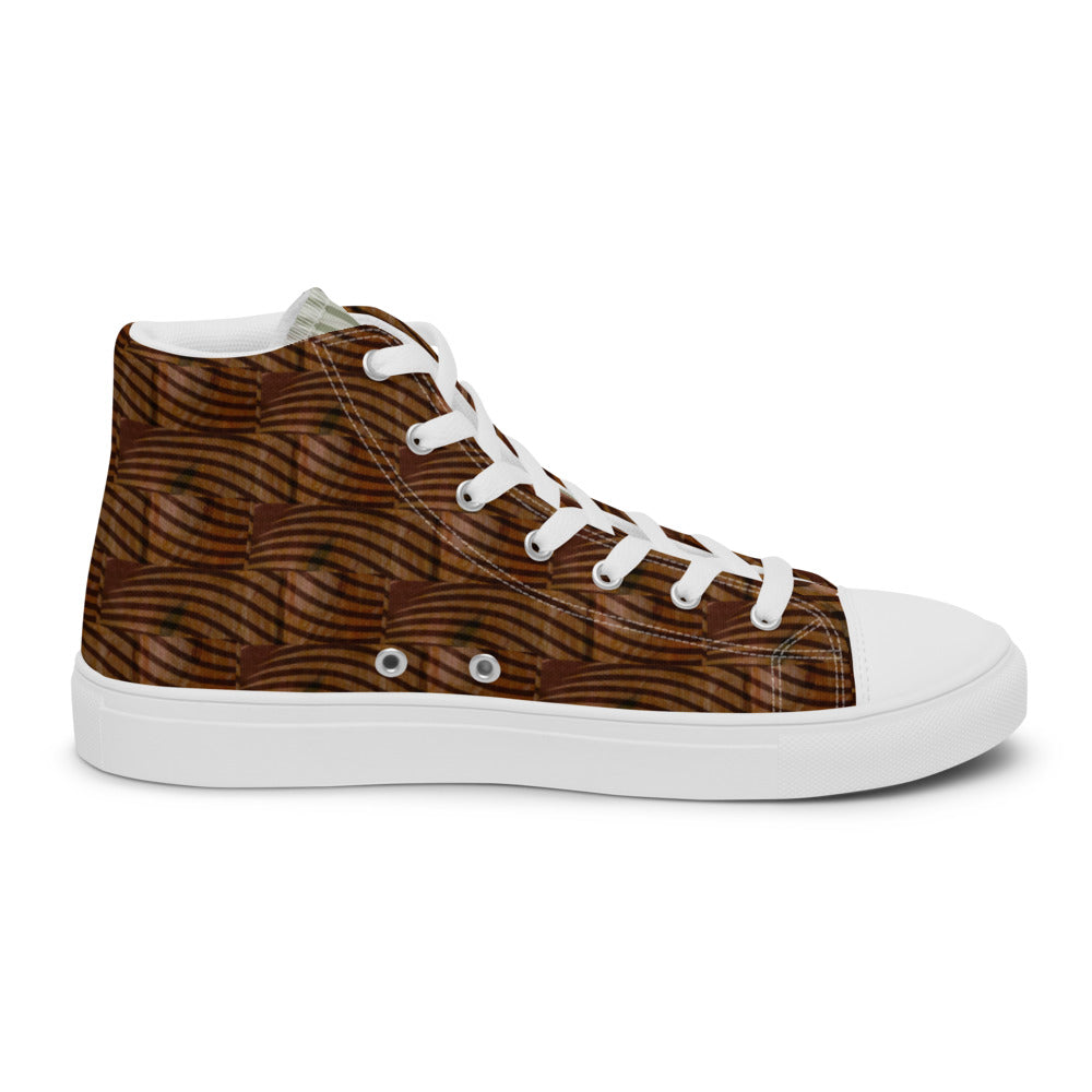 Women’s high top canvas shoes Brown Twist