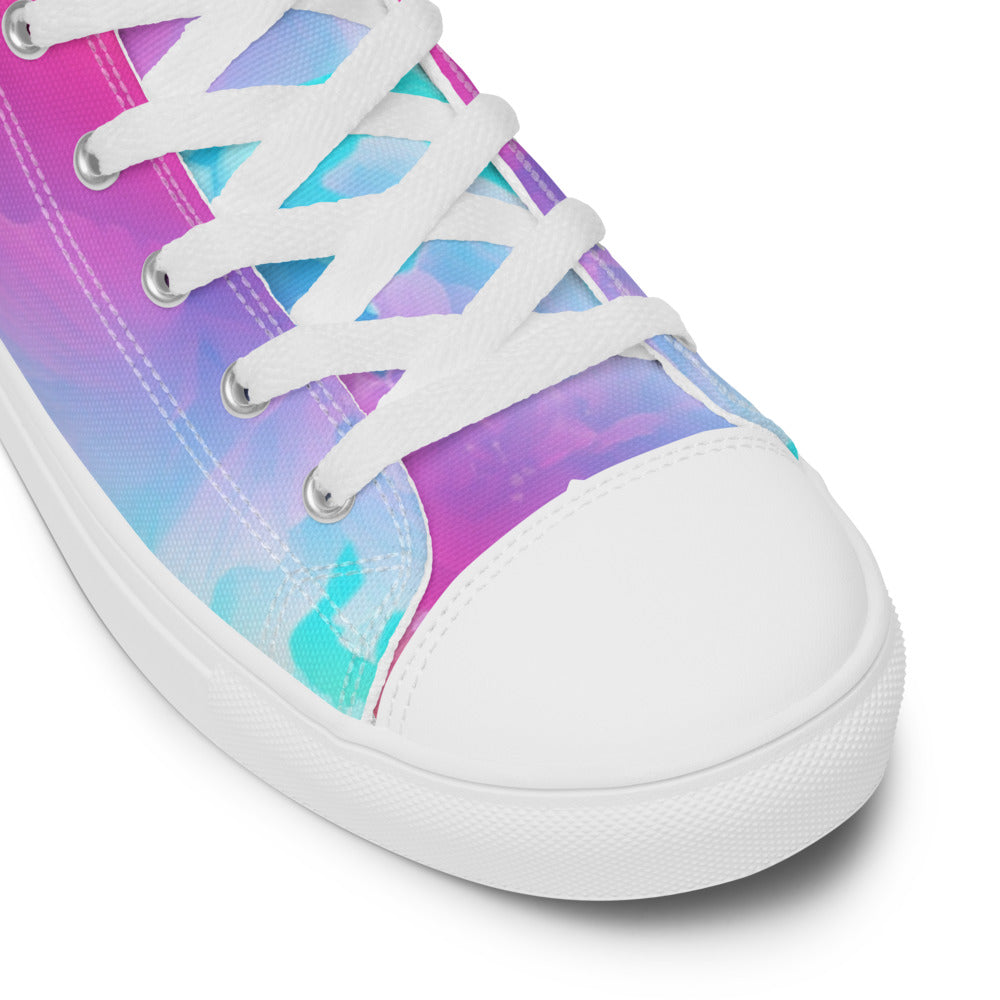 Women’s high top canvas shoes Rainbow