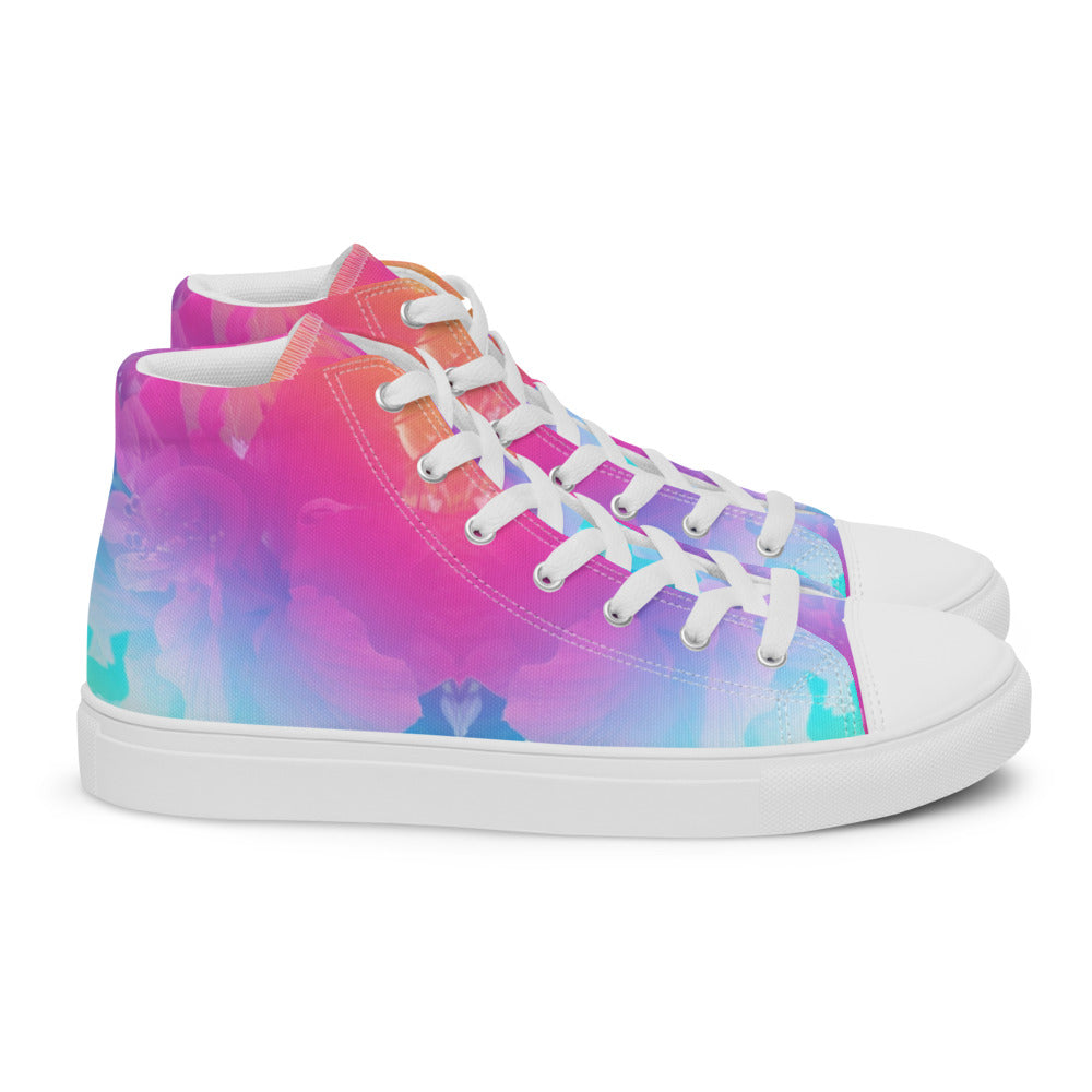 Men’s/Unisex Rainbow Cicada High Top Canvas Shoes on sale - Variation 1