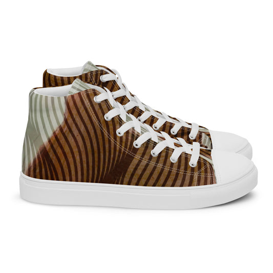 Women’s high top canvas shoes Brown Swirl