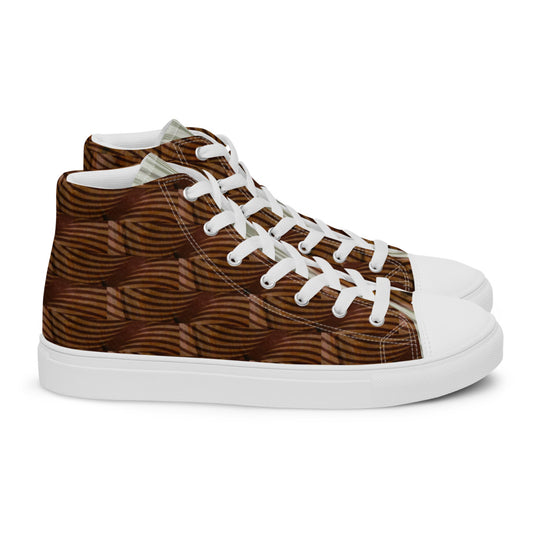 Women’s high top canvas shoes Brown Twist