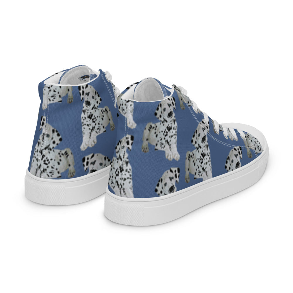 Women’s high top canvas shoes Denim Dalmatian