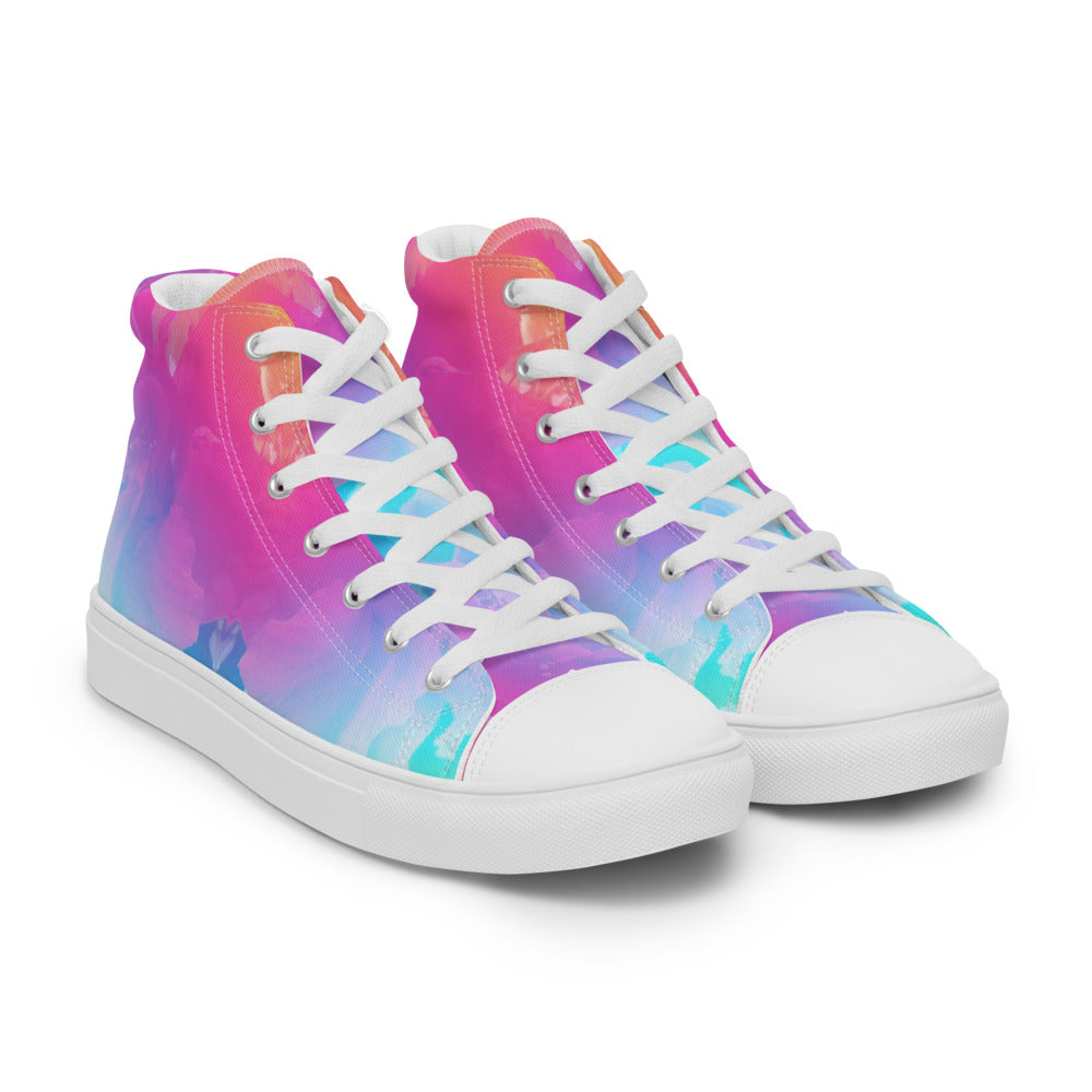 Women’s high top canvas shoes Rainbow